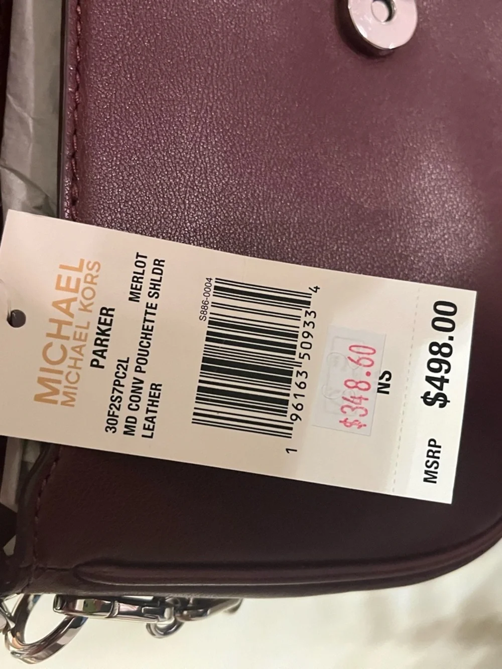 Michael Kors Pink Leather Shoulder Bag with Chain Strap - Picture 2 of 6